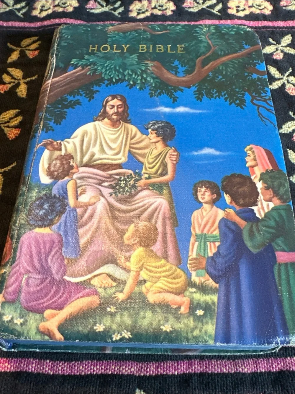 VTG COLLINS WORLD Children’s Bible KJV Red Letter Full Color Illustrated N.